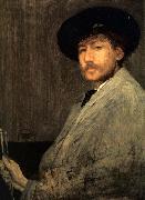James Abbot McNeill Whistler Arrangement in Grey Portrait of the Painter USA oil painting artist